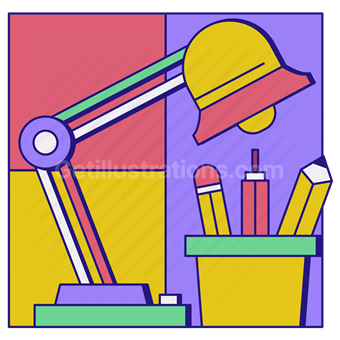 office, lamp, tools, tool, stationery, pencil, pen, light