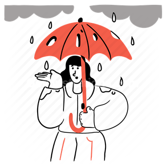 safety, protection, umbrella, danger, rain, warning, unsafe