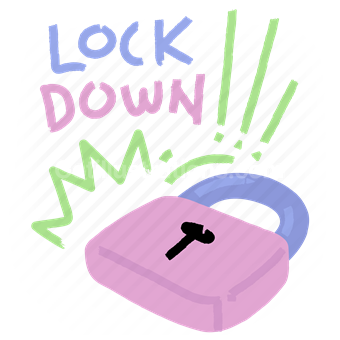 lock down, lock, padlock, sticker, character, safety, protection