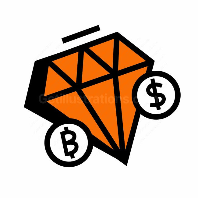 bitcoin, cryptocurrency, digital currency, money, vector illustration