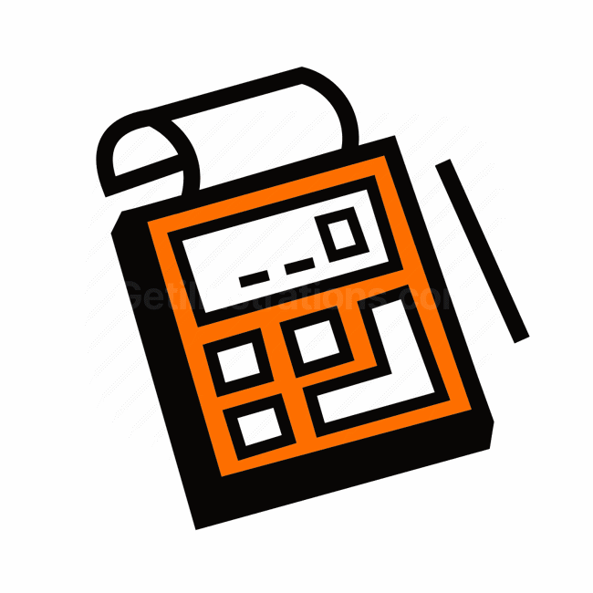 calculator, accounting, math, calculation, Vector illustration