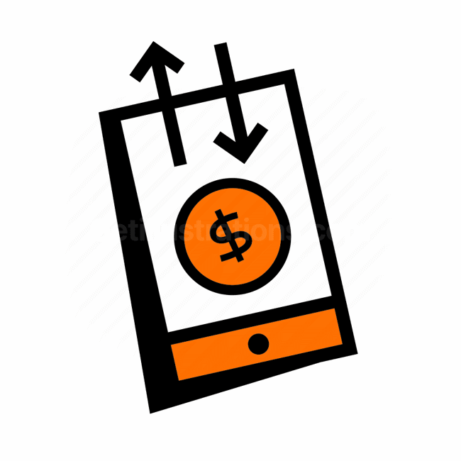 mobile payment, financial transaction, digital money, online banking, Vector illustration