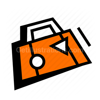 abstract, geometric, orange, black, shapes
