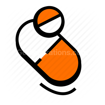 abstract, geometric, shapes, orange and white, Vector illustration