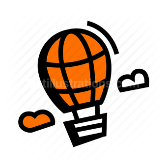 air balloon, idea, creativity, imagination, Vector illustration