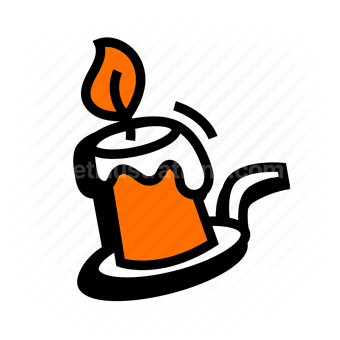 candle, flame, burning, abstract