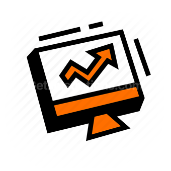 graph, chart, growth, upward trend, Vector illustration