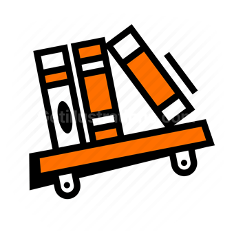 books, bookshelf, library, reading, vector illustration