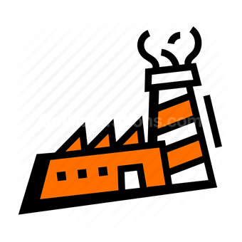 factory, industry, manufacturing, industrial building, Vector illustration