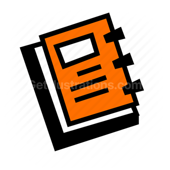 notebook, document, agenda, planner, Vector illustration