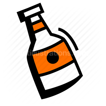 beer bottle, alcohol, beverage, drink icon