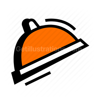 food tray, serving dish, platter, Vector illustration