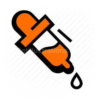 dropper, liquid, medicine, healthcare, Vector illustration