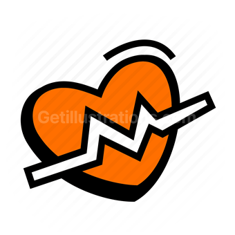 heartbeat, cardiac, pulse, health monitor, Vector illustration