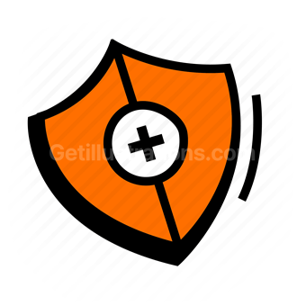 medical cross, healthcare, health protection, safety shield