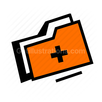 medical folder, healthcare, medical records, Vector illustration
