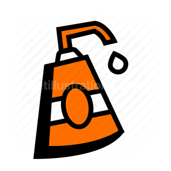 shower, shampoo, hygiene, bathroom, Vector illustration