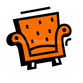 armchair, comfortable, living room, furniture