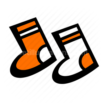 socks, footwear, boots, Vector illustration