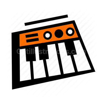 synthesizer, music keyboard, piano keys, electronic instrument
