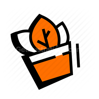 potted plant, leaf, growth, minimalist, Vector illustration