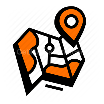 location pin, map, navigation, Vector illustration
