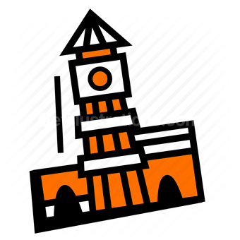 clock tower, building, landmark, architecture