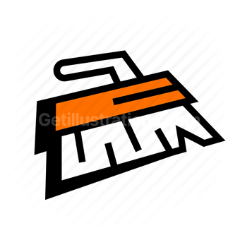 construction, building, logo, black and orange, Vector illustration