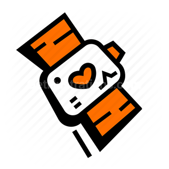 heart, affection, robot, machine, Vector illustration