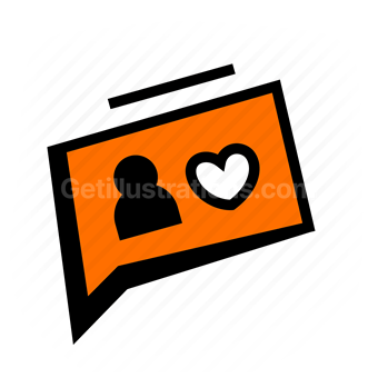 user profile, romance, love, human connection, Vector illustration