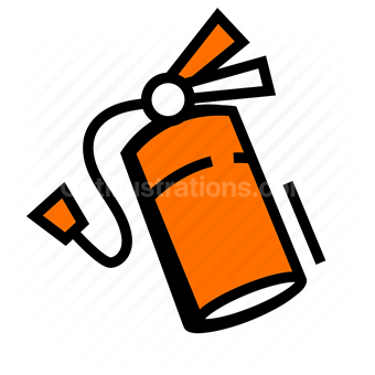 fire extinguisher, emergency, safety equipment, Vector illustration