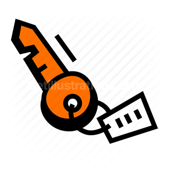 key, lock, security, access, Vector illustration