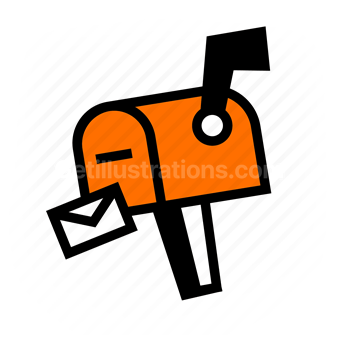 mailbox, mail, letter, post, Vector illustration