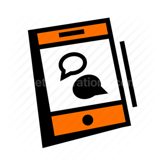 mobile app, chat bubble, messaging, speech bubble, Vector illustration