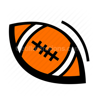 american football, sports ball, laces, orange, black