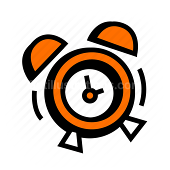 alarm clock, deadline, time management, Vector illustration