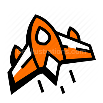 rocket, launch, startup, growth, Vector illustration