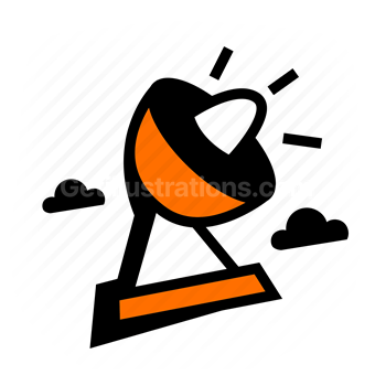 satellite dish, broadcasting, television, media