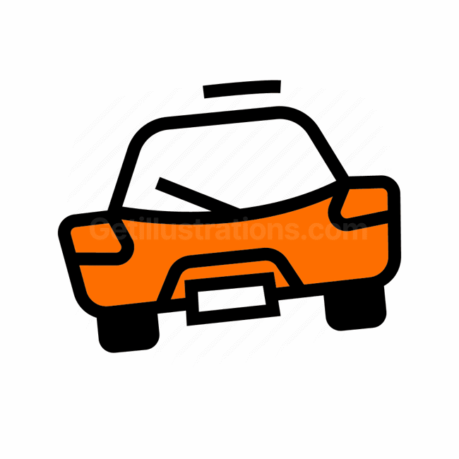 car, taxi, ride sharing, transportation service, Vector illustration