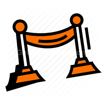 construction barrier, roadblock, barricade, Vector illustration