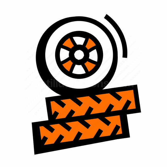 tire, tread, wheel, automobile, Vector illustration