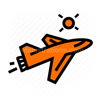 airplane, travel, flying, transportation, Vector illustration