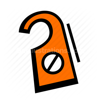 do not disturb, door hanger, privacy, Vector illustration