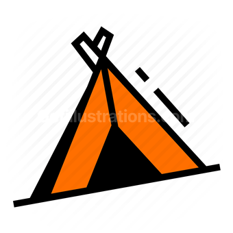 tent, camping, outdoor adventure, shelter, Vector illustration