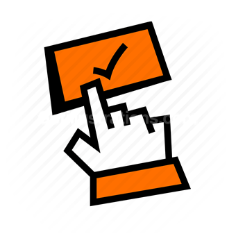 click, cursor, hand, pointer, Vector illustration