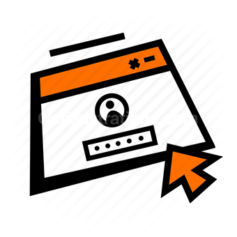 login, user profile, online account, website interface, Vector illustration