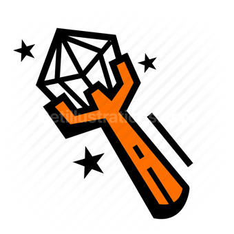 screwdriver, tool, repair, Vector illustration
