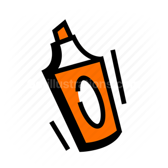 spray bottle, cleaning supplies, household products, Vector illustration