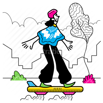 tech, hover, flight, flying, skateboard, skate, skating