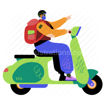 scooter, vespa, transport, vehicle, travel, traffic, delivery
